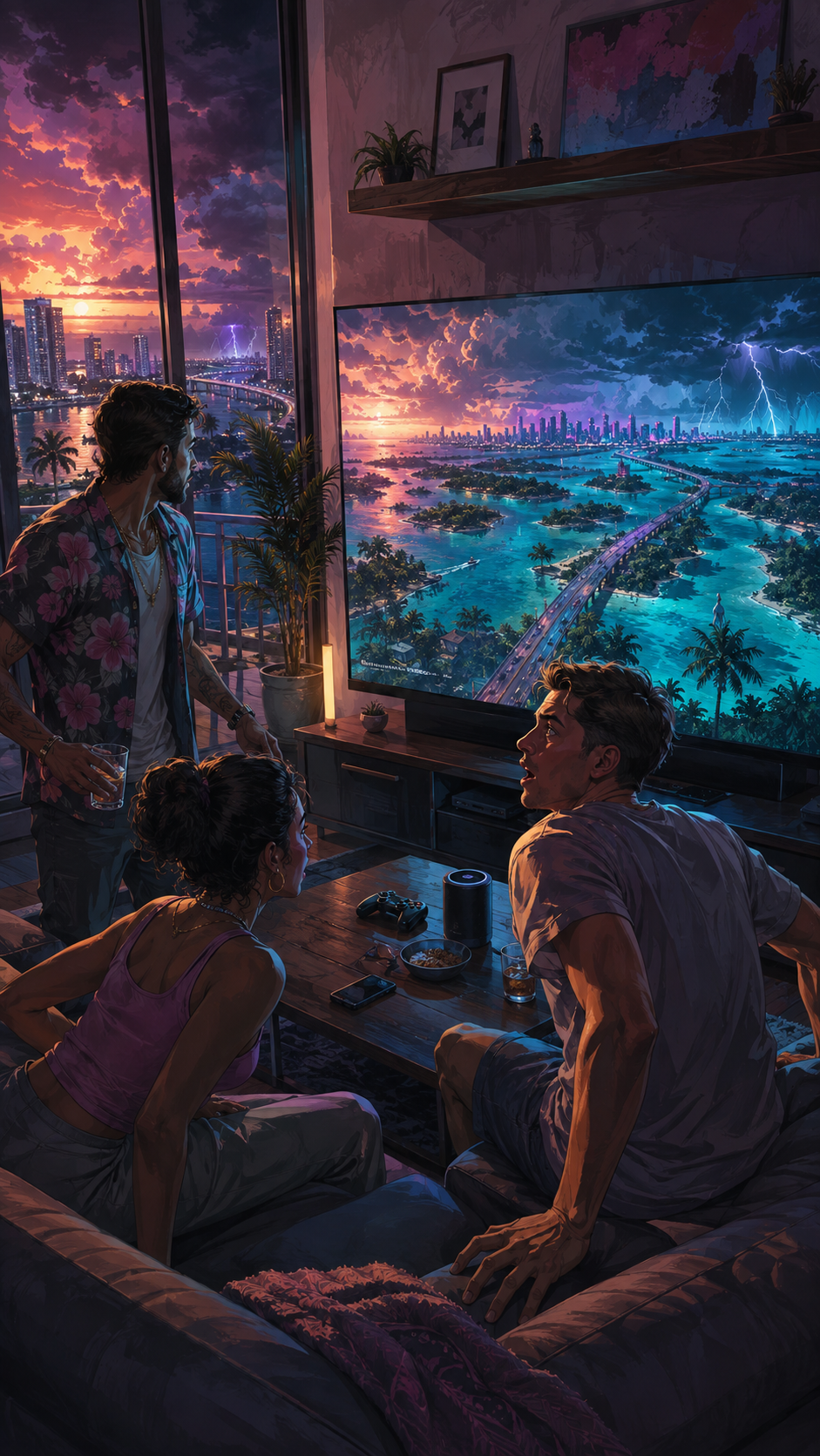 Grounded video scene 0 for map-significantly-larger-than-gta-v (Rockstar has confirmed that GTA VI's map, Leonida, is about three times the size)