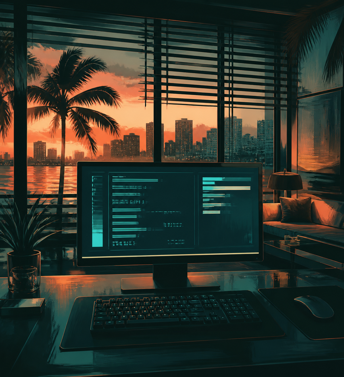 Distinct editorial key-art for the gta-vi-cheat-codes-pc cheat-code reference page.