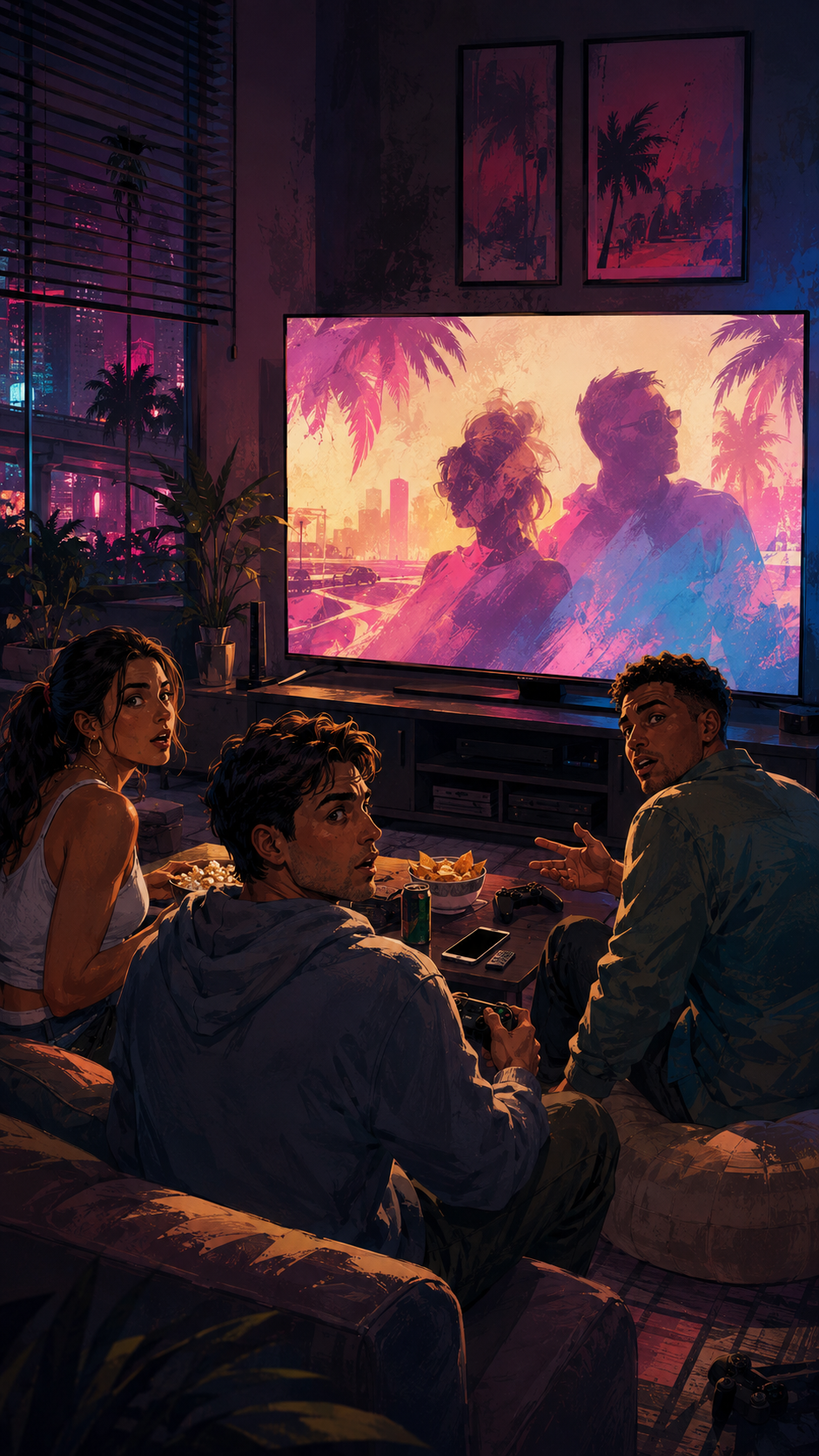 Grounded video scene 0 for official-cover-art-revealed (Rockstar has released official promotional artwork showcasing characters Lucia a)