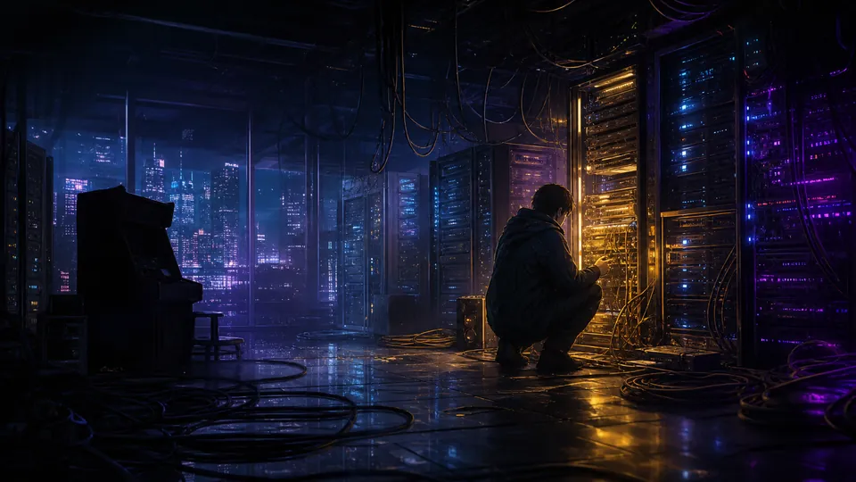 Generated Next Vice editorial key art for community server preservation and ownership context.